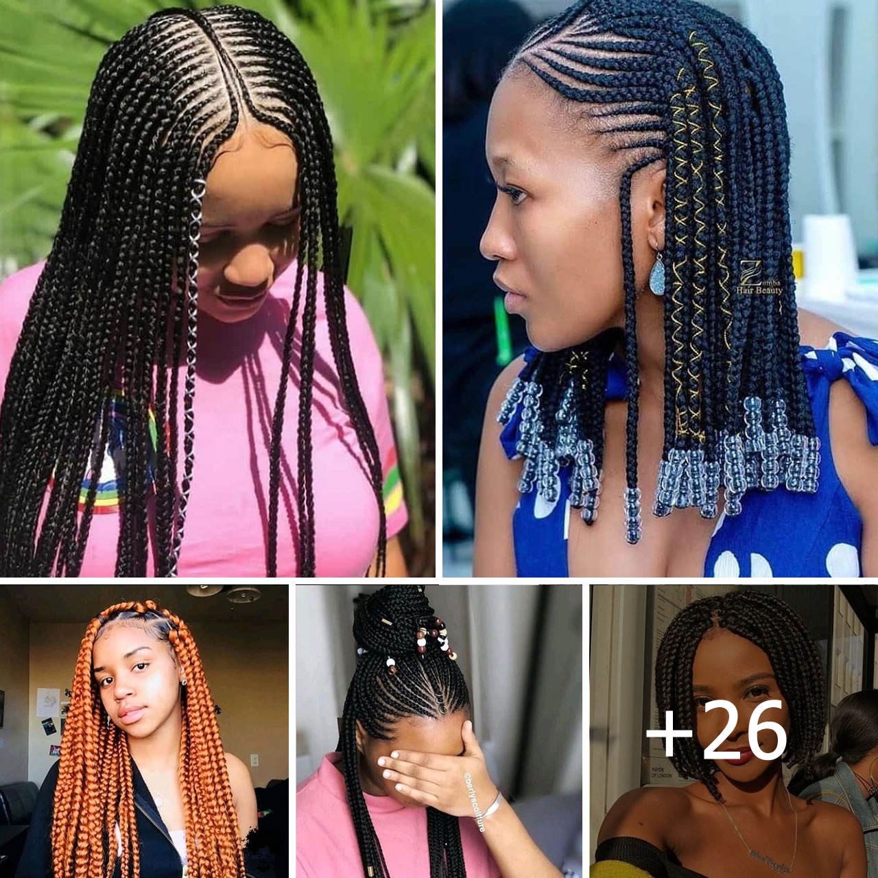 Cute Ghana weaving Cornrow braids hairstyles 2024 Ghana braids styles