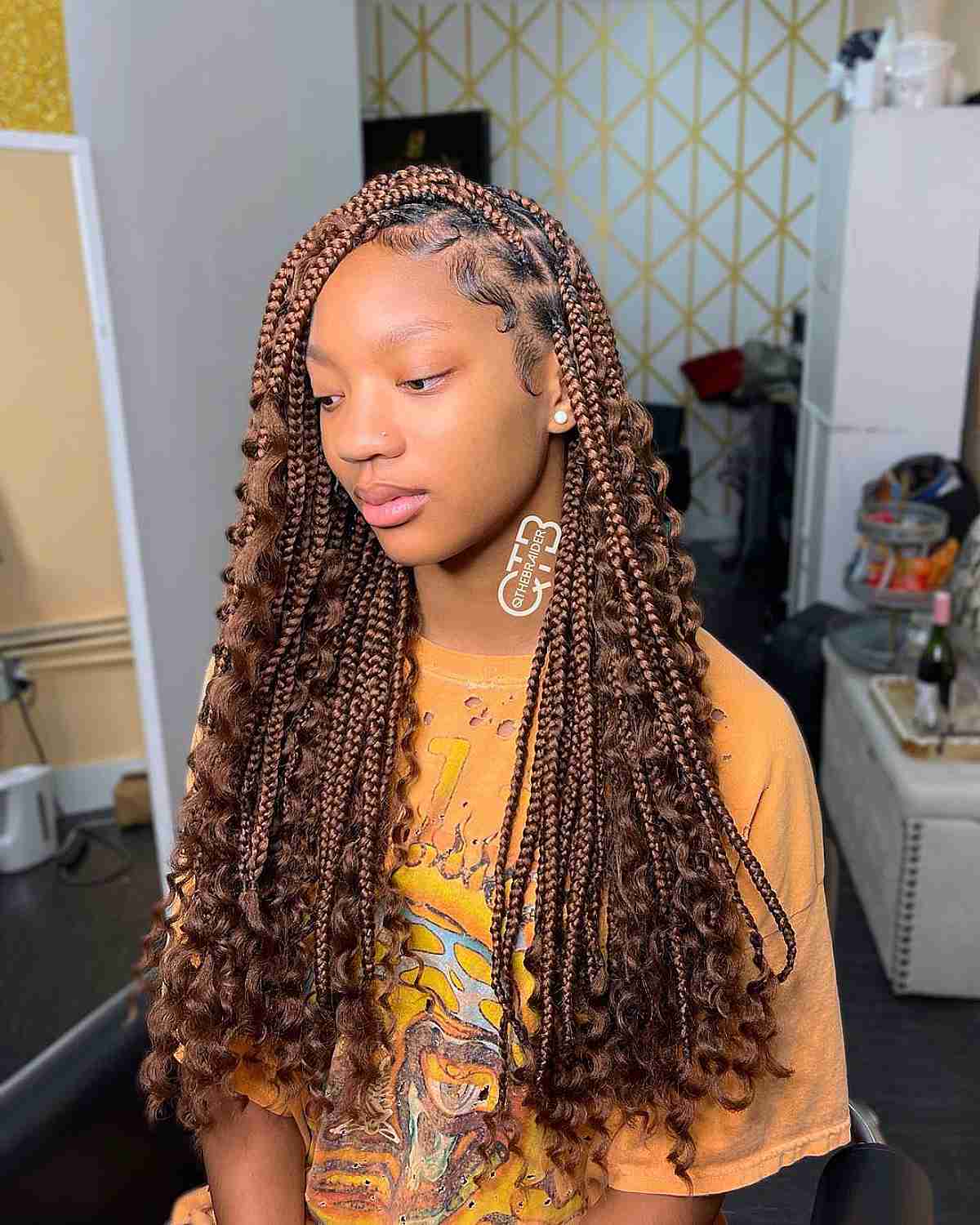 chocolate-brown-goddess-braids-with-versatile-partings – Fashion ideas