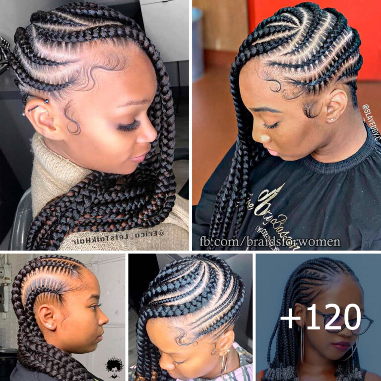 Ponytail with Side-Parted Tribal Braids – Fashion ideas