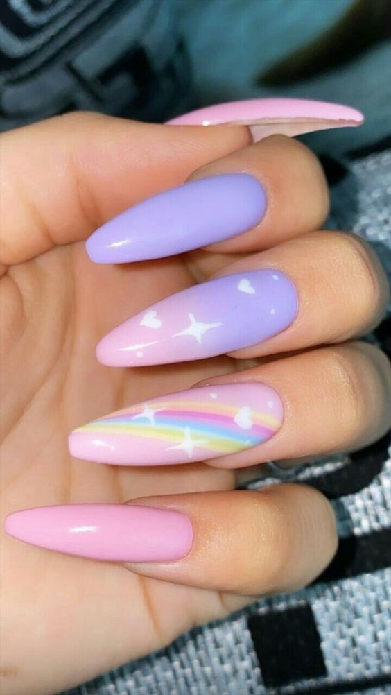 27 Enchanting Rainbow Nail Art Designs To Bring You Joy - 203