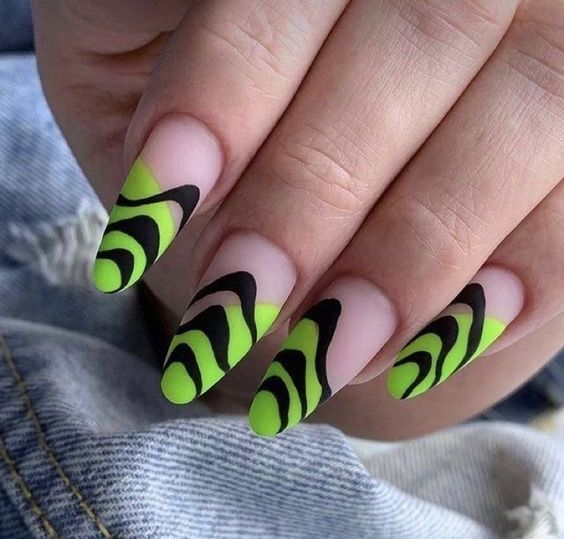 The top lime green nails and lime green nail ideas | lime green nails design