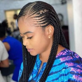 Multiple Layered Side-Parted Tribal Cornrows – Fashion ideas