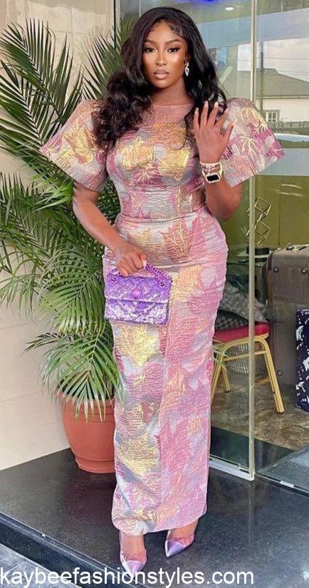 Brocade Gown Styles for Ladies in Nigeria